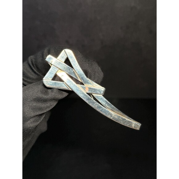 Taxco Mexico Sterling Silver Shooting Star Brooch TD-97 925 22.7g Modernist